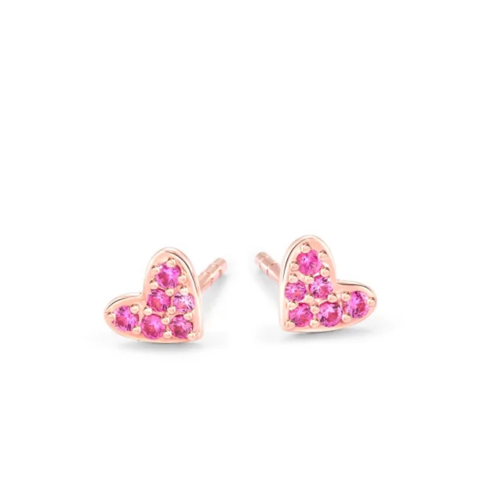Heart 14k Rose Gold Stud Earrings in Pink Sapphire
Kendra Scott